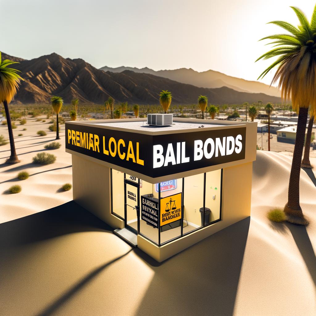 Logo of a local bail bonds service with a 24/7 availability sign