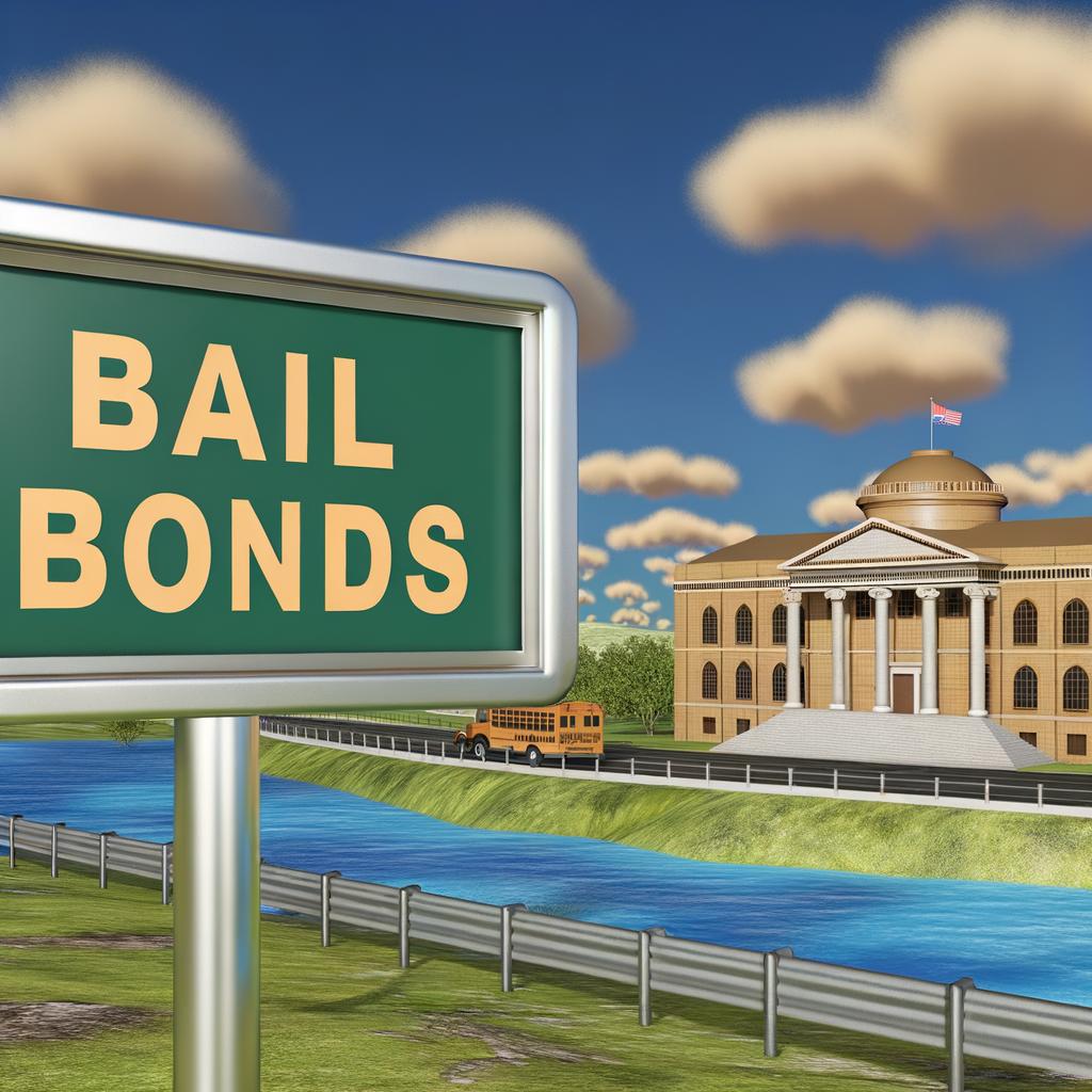 BAIL BONDS office front with open sign